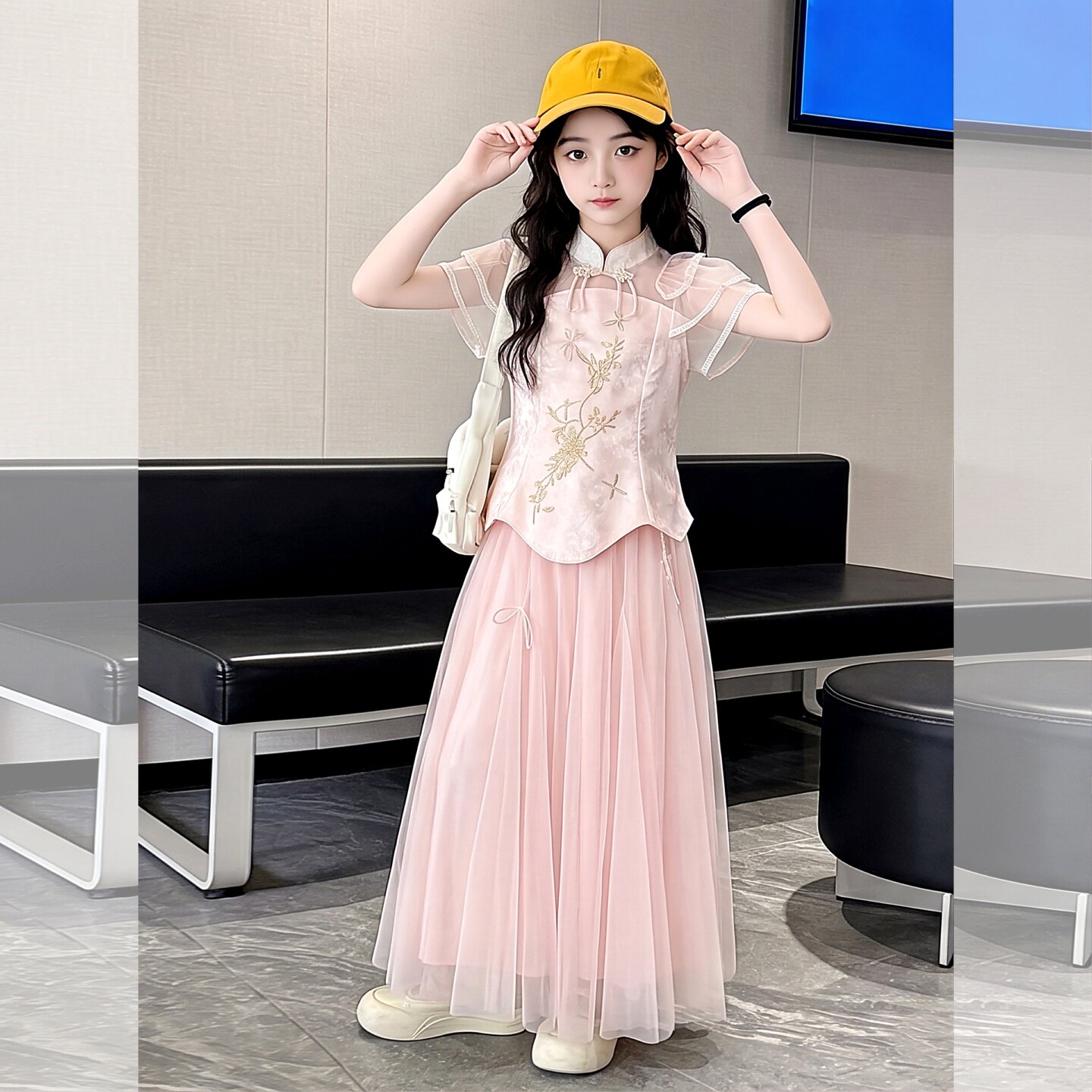 女童夏季旗袍裙套装2026新款儿童