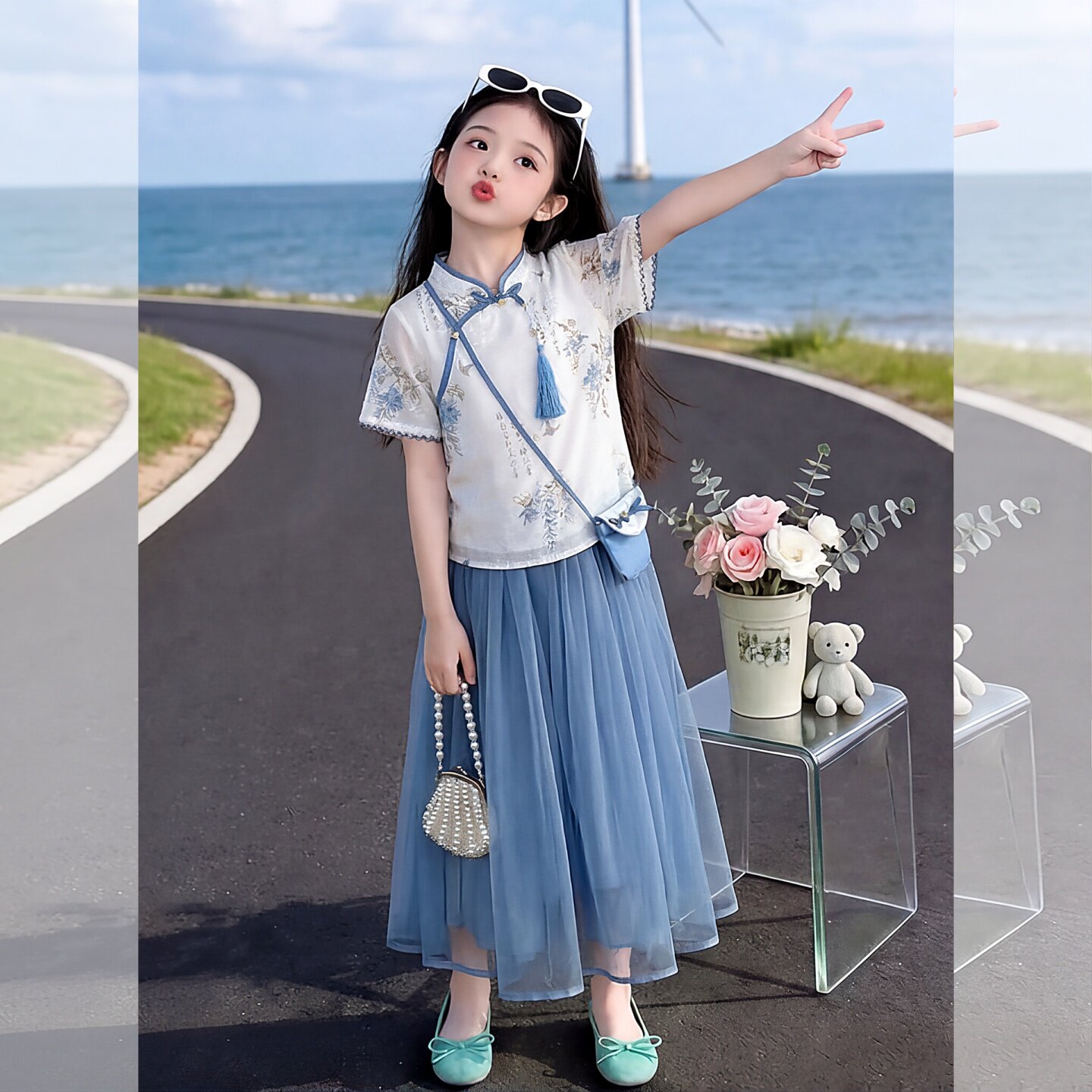 女童新中式汉服套装2026新款夏季