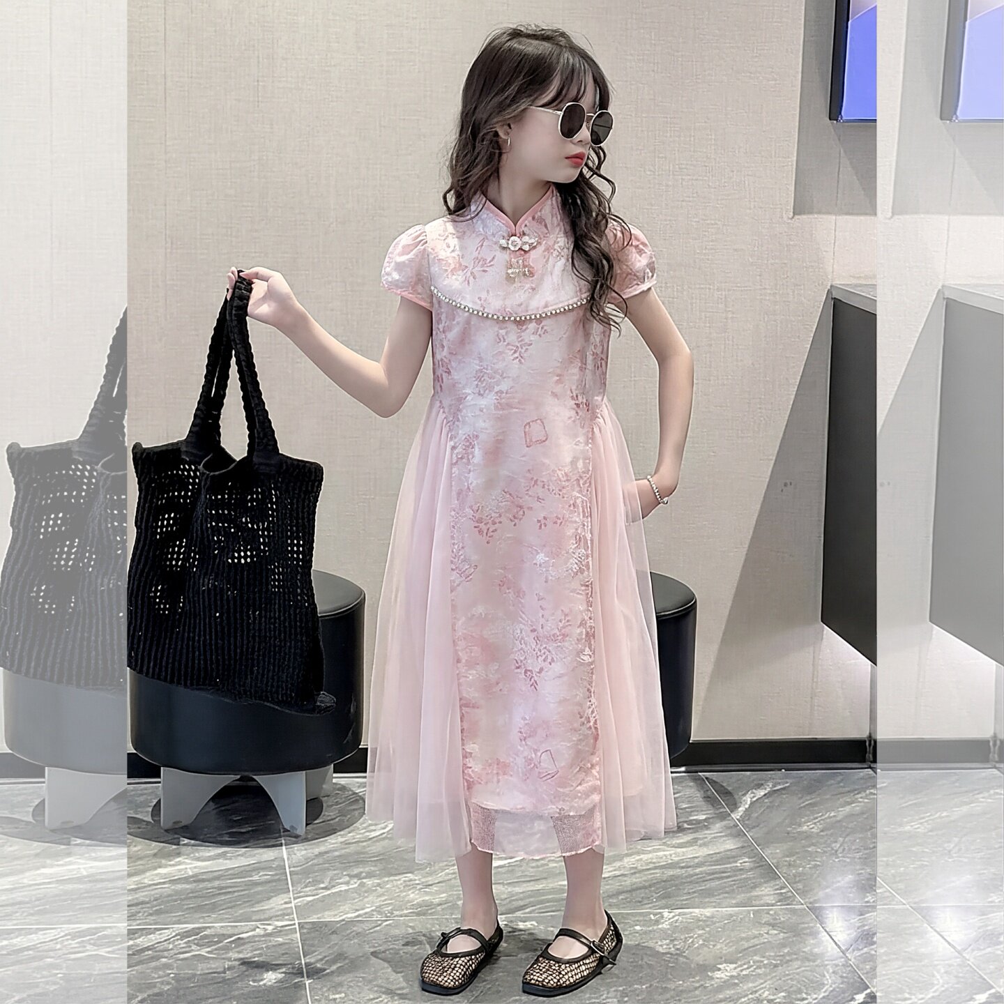 女童新款中国风旗袍汉服连衣裙新