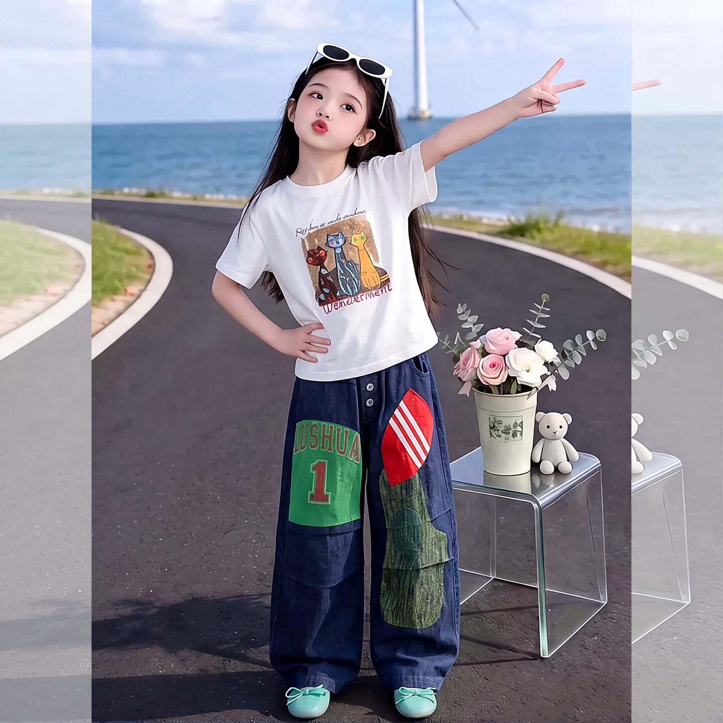 女童夏季套装2026新款洋气中大童