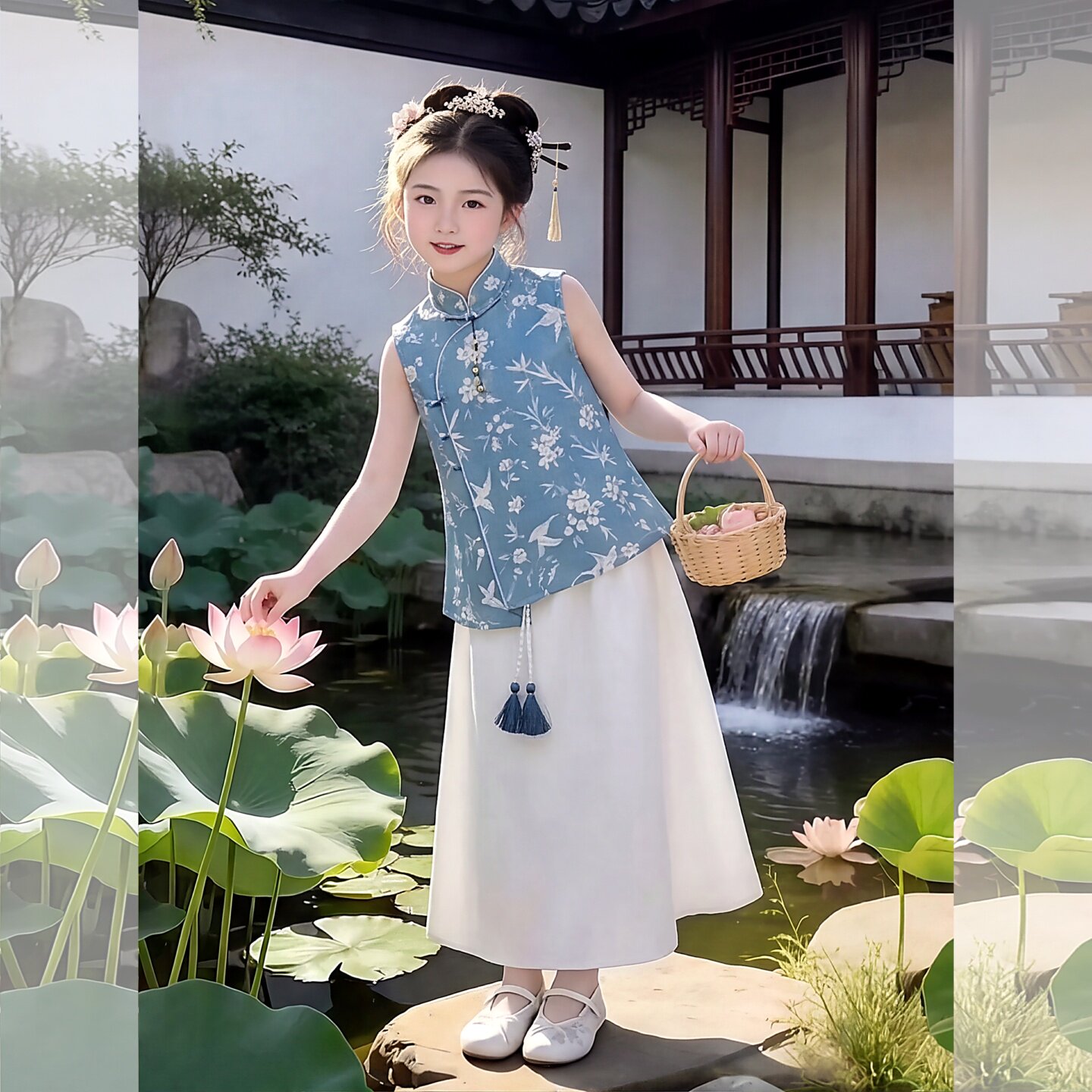 儿童衣服2026新款女孩汉服风古风