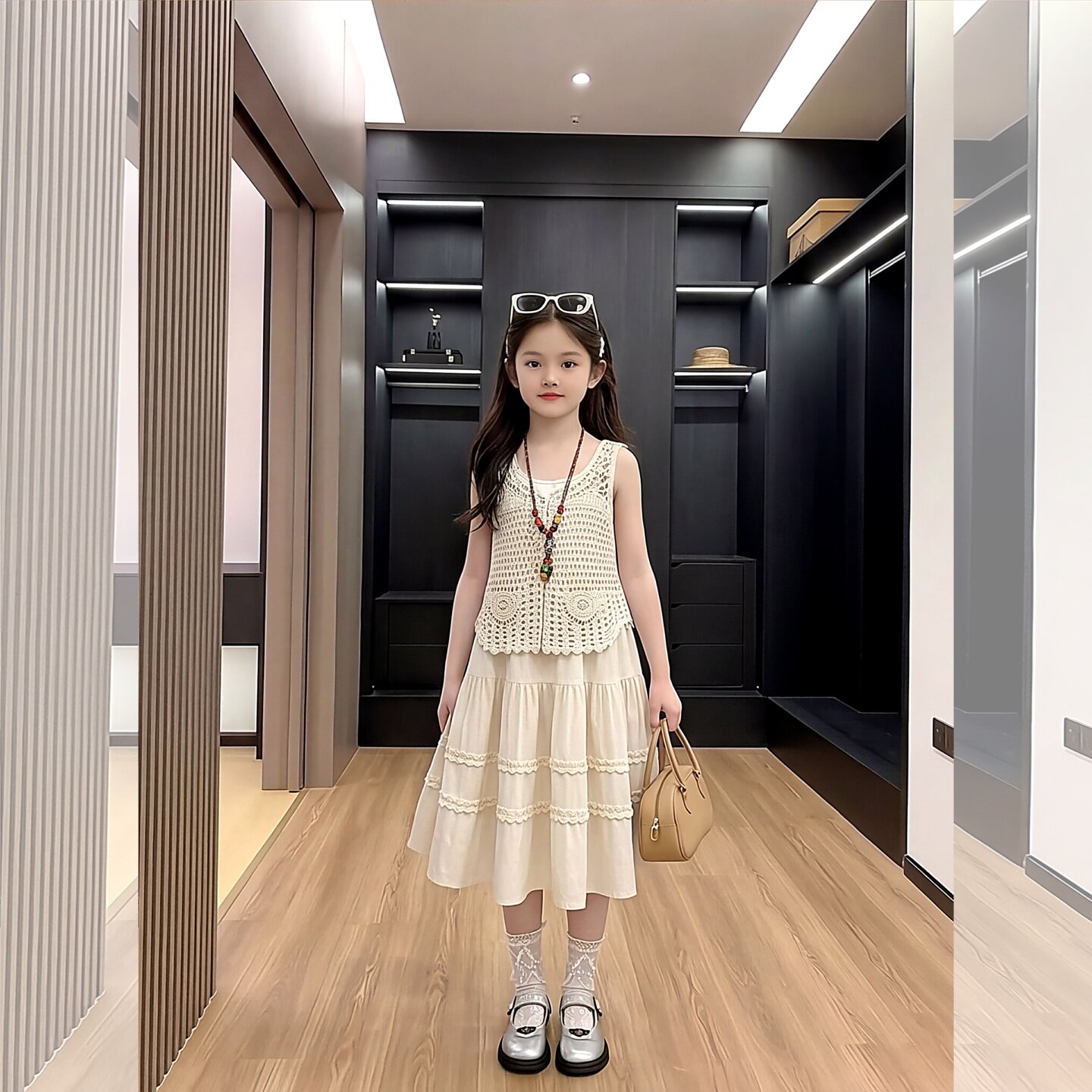 女童连衣裙夏季套装波西米亚风洋