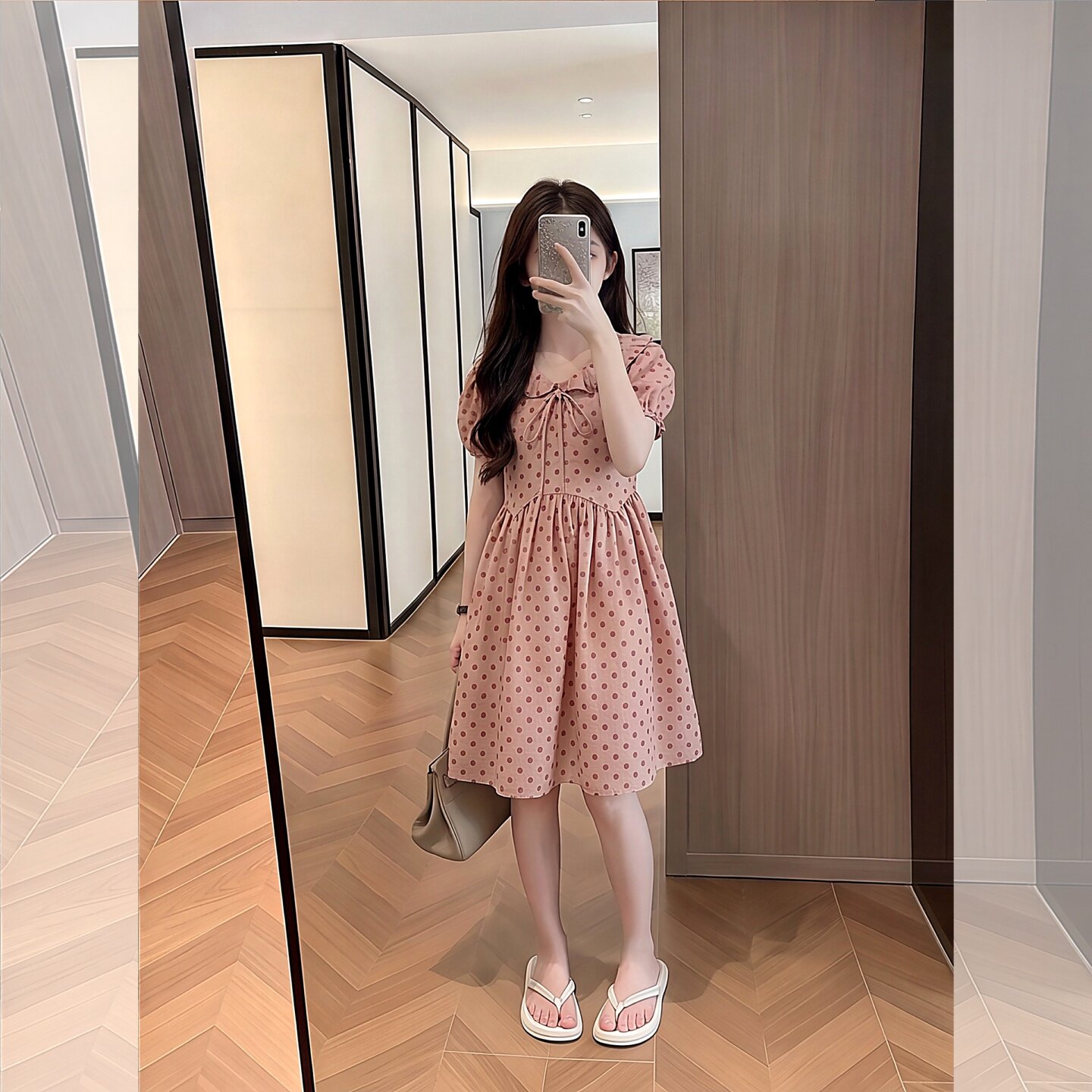女童波点连衣裙夏装2026新款儿童