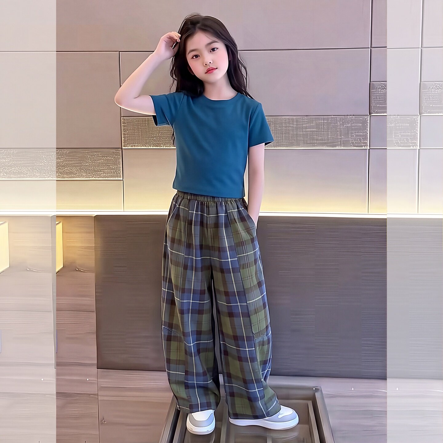 女童夏季套装2026新款中大童洋气