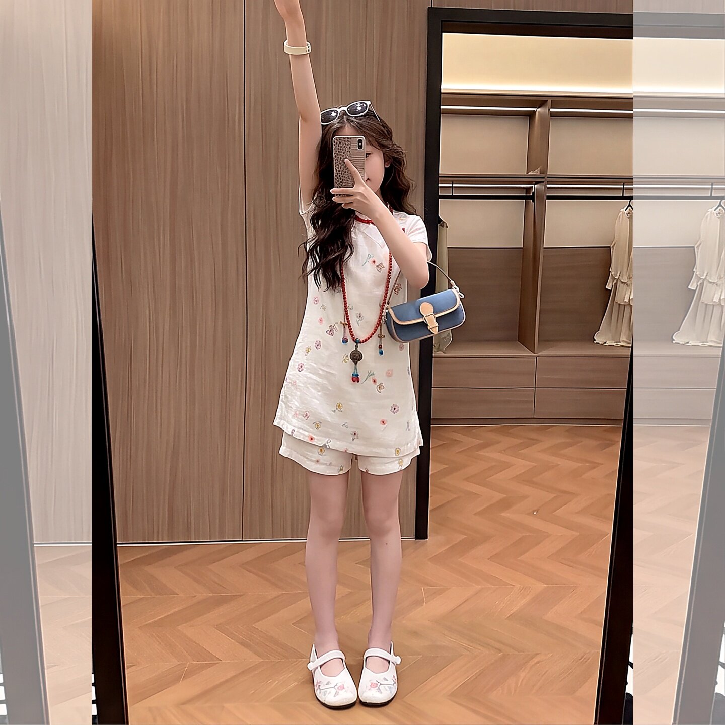女童夏季新中式旗袍套装2026新款