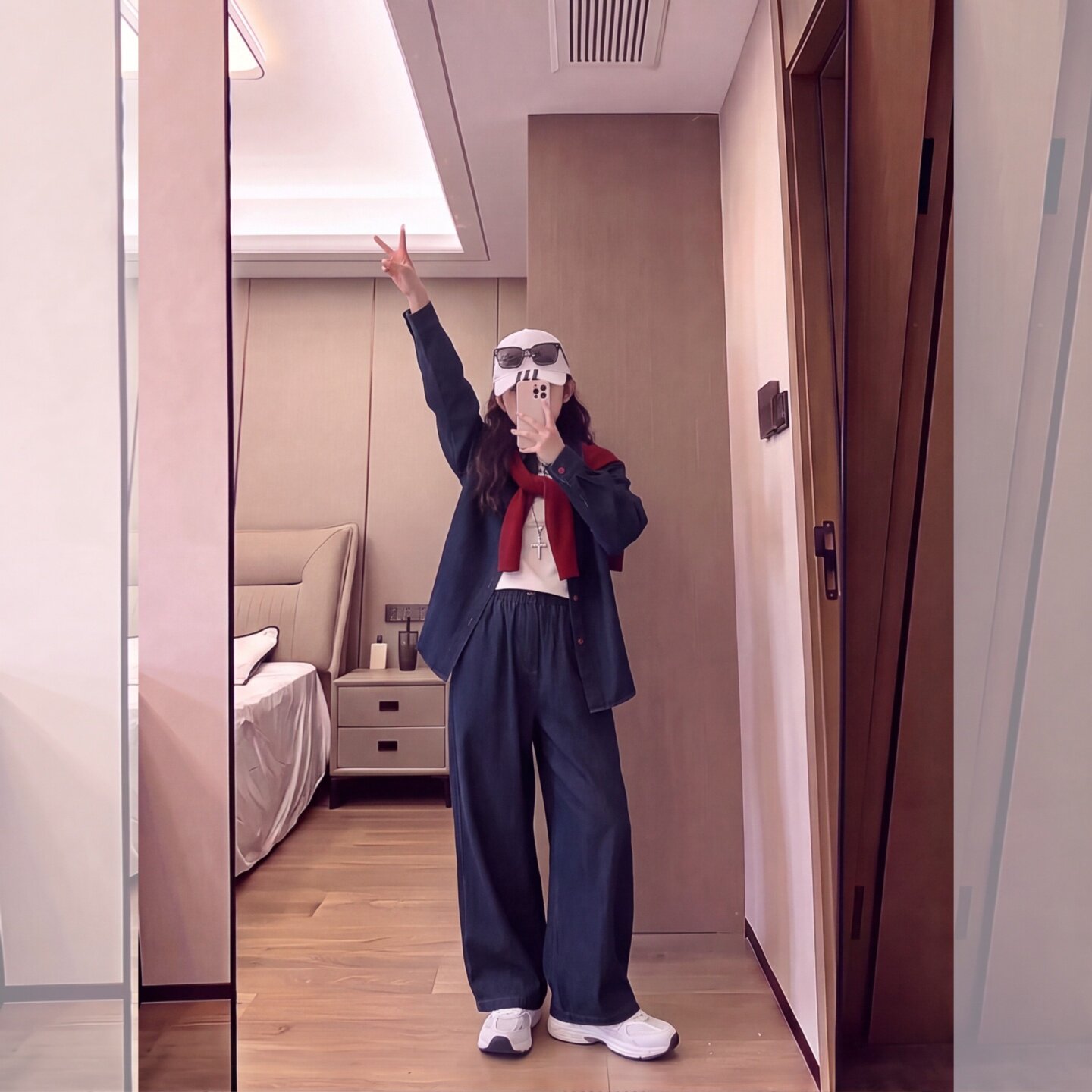 女童牛仔套装秋装2026新款女大童