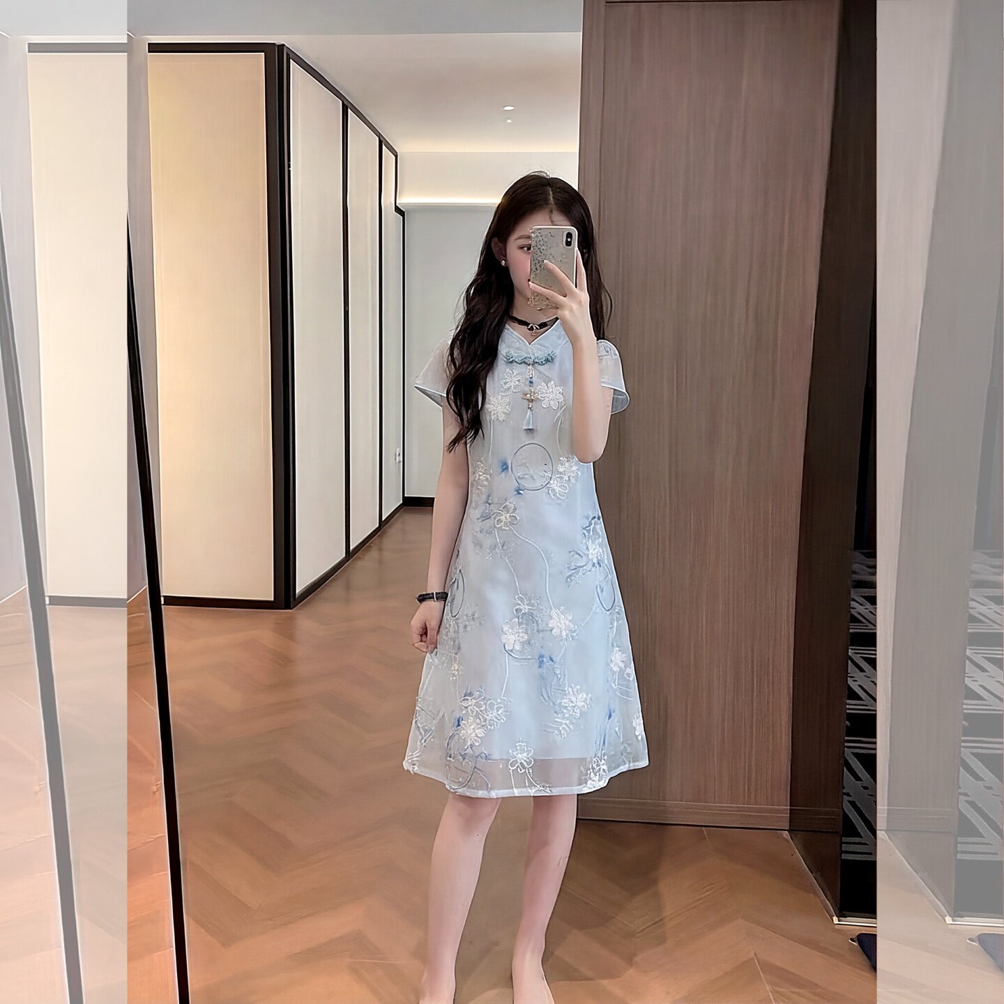 女童国风旗袍连衣裙2026新款中大