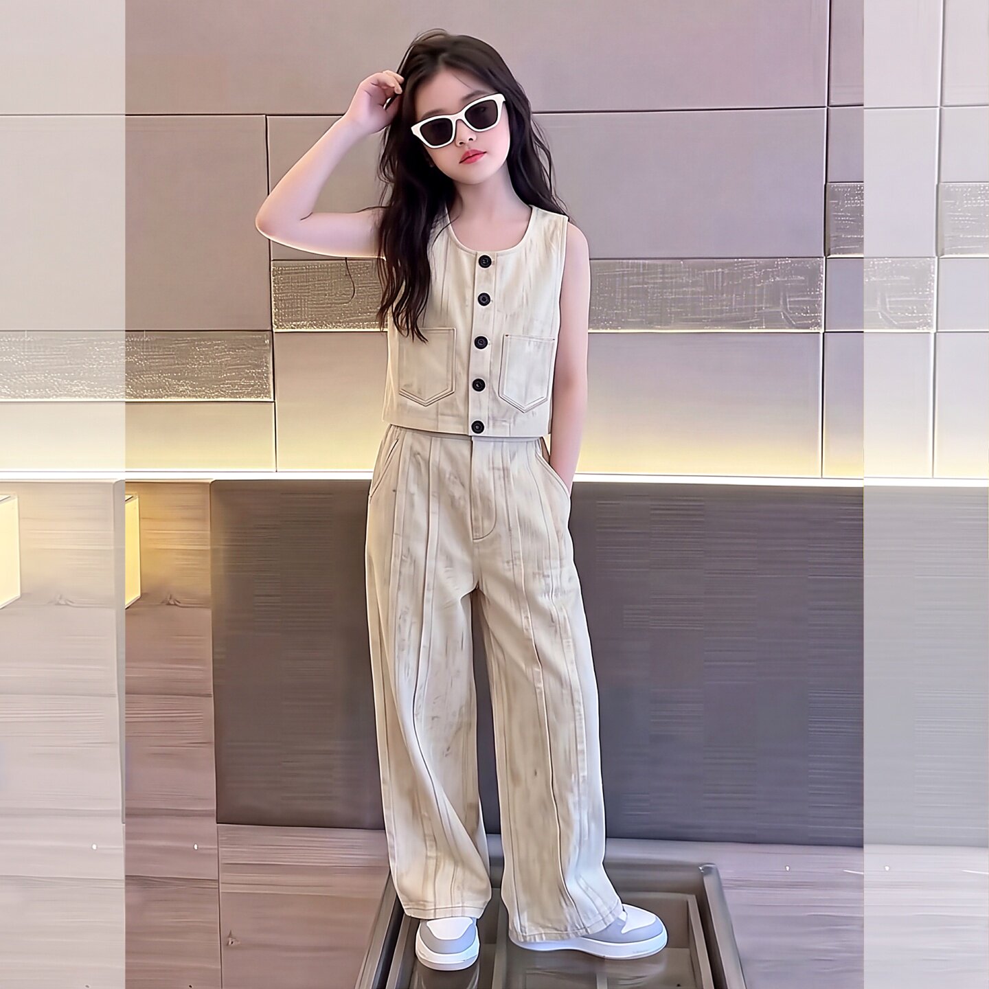 女童套装2026新款夏季潮酷穿搭女