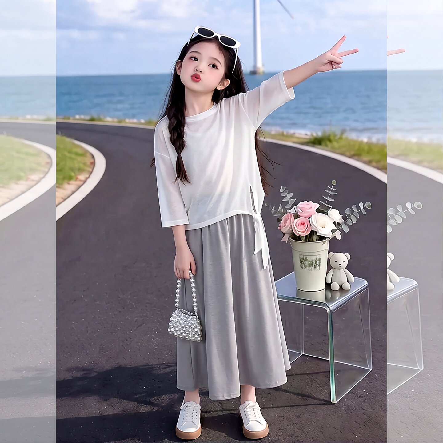 女童夏季连衣裙2026新款女大童慵