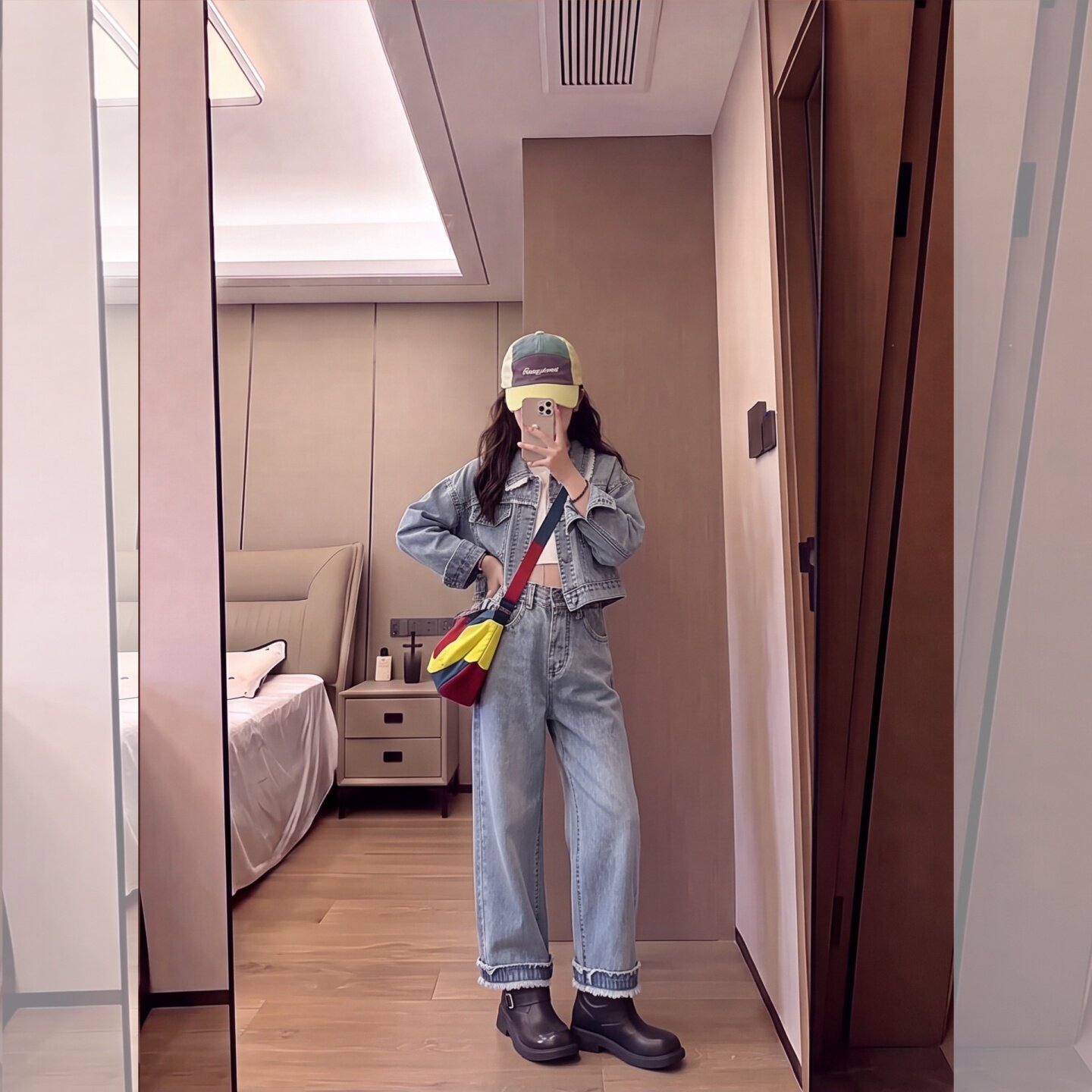 女童牛仔套装秋季款2026新款时髦