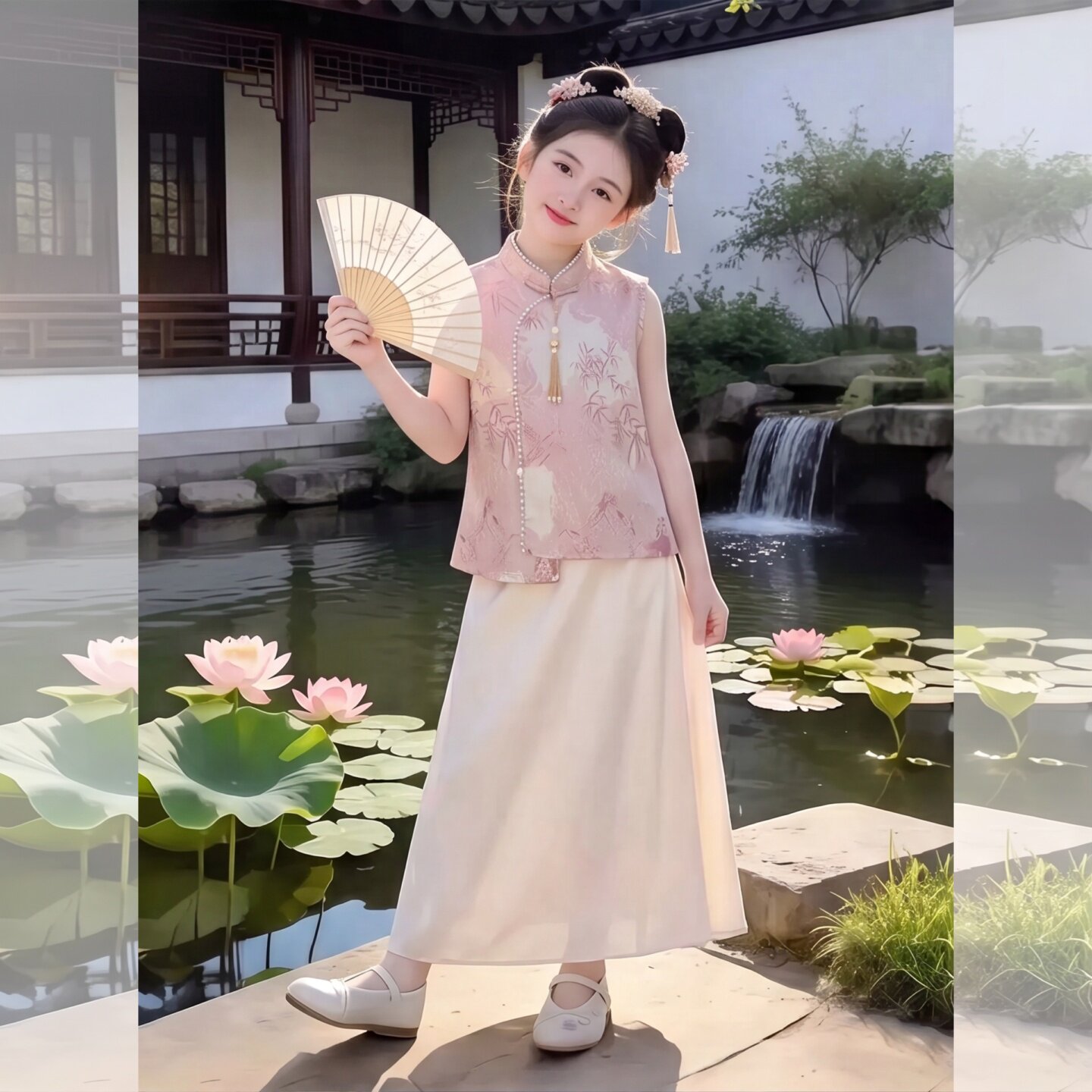 女童新中式风套装2026新款儿童女