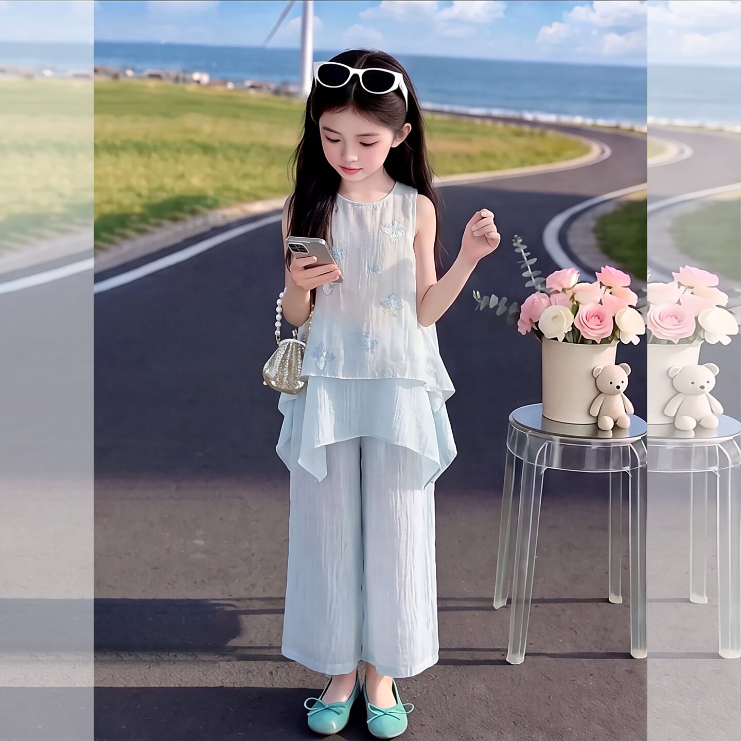 女童套装2026夏季新款儿童洋气无