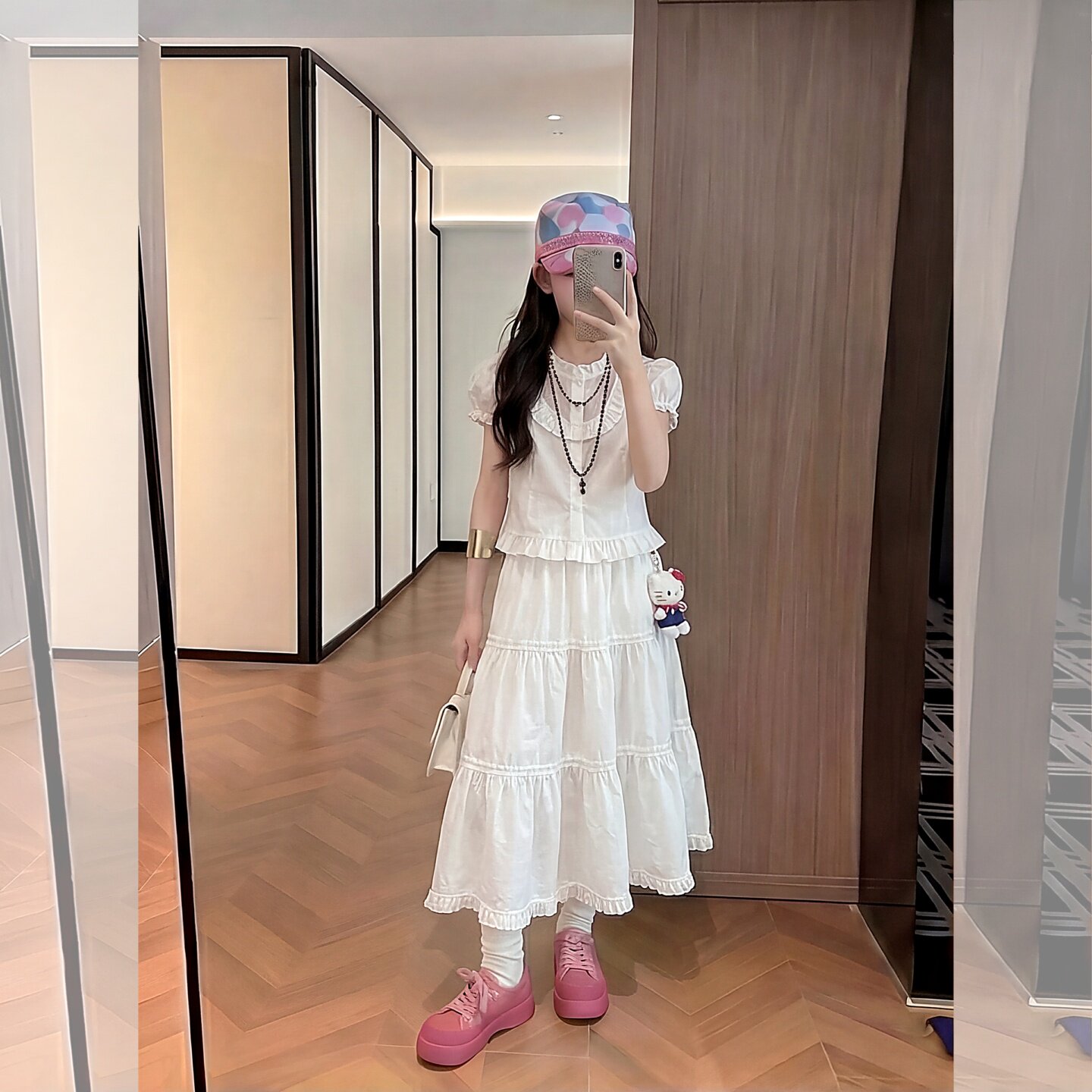 女童夏季白色套装裙2026新款儿童