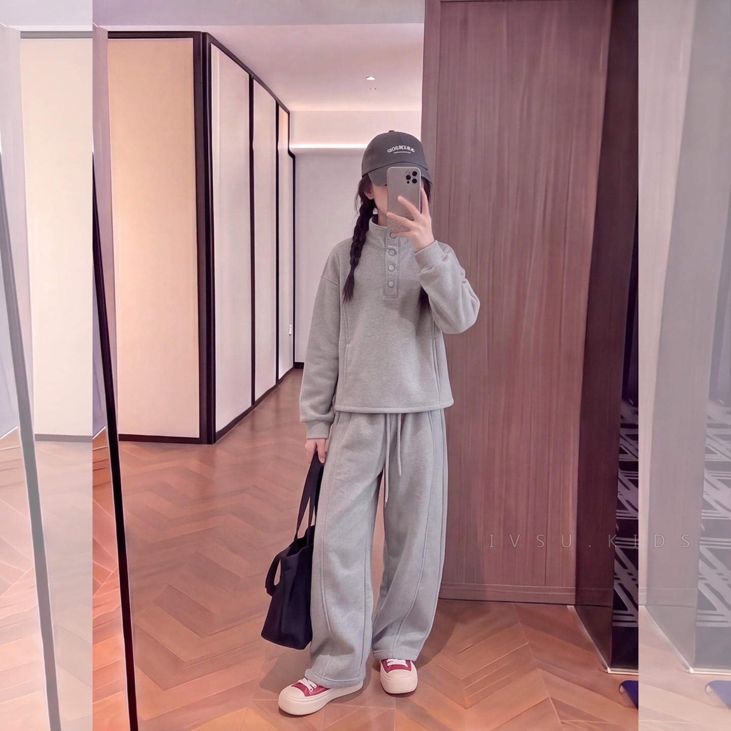女童秋季休闲卫衣卫裤套装2026新