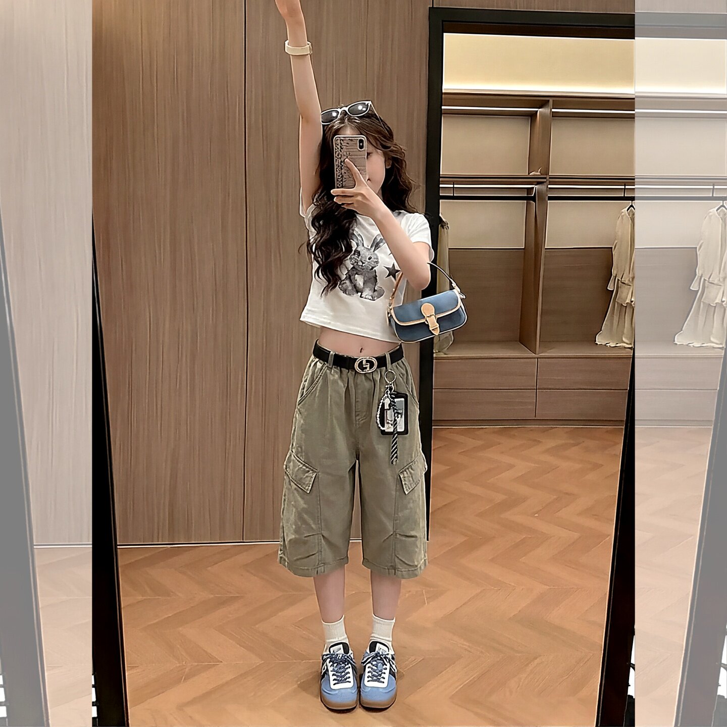 女童短裤夏季2026新款中大童工装