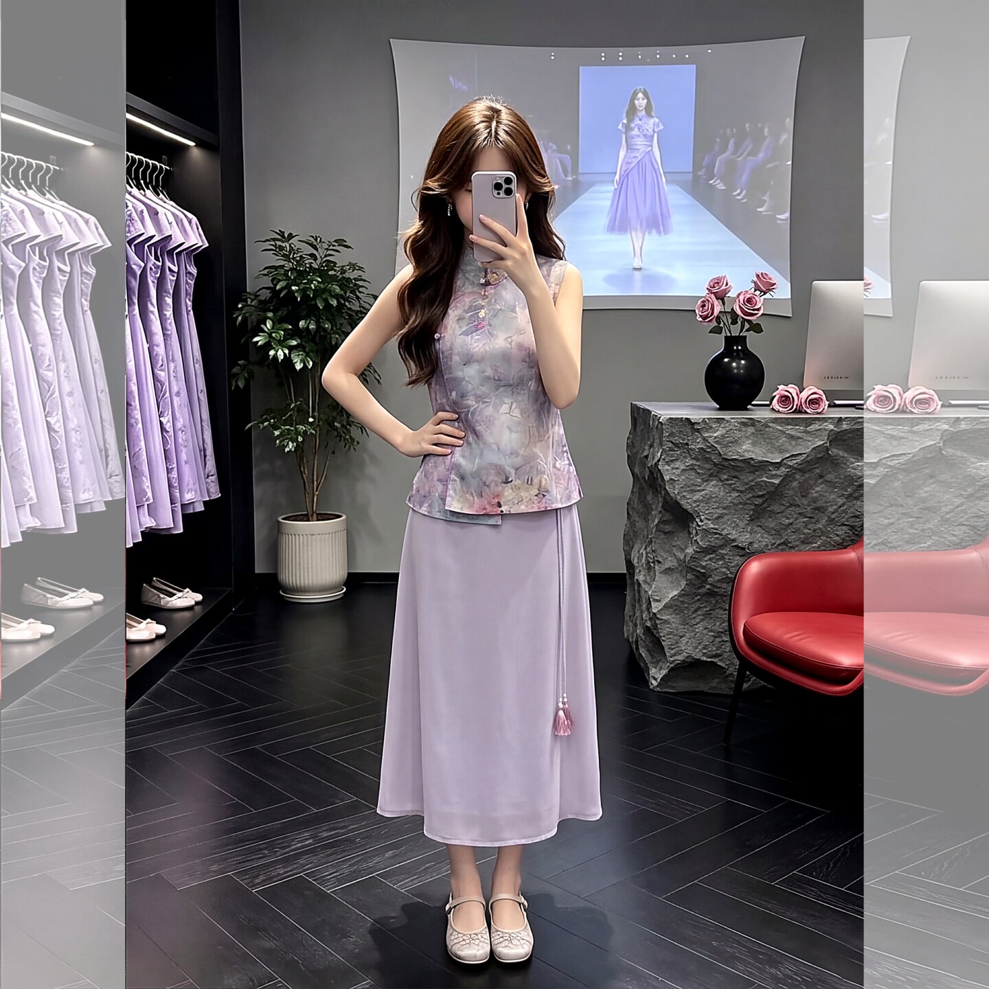 女童新中式民族风印花两件套2026