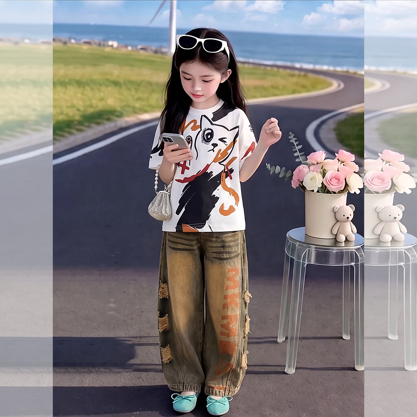 女童夏装套装2026新款今年流行爆