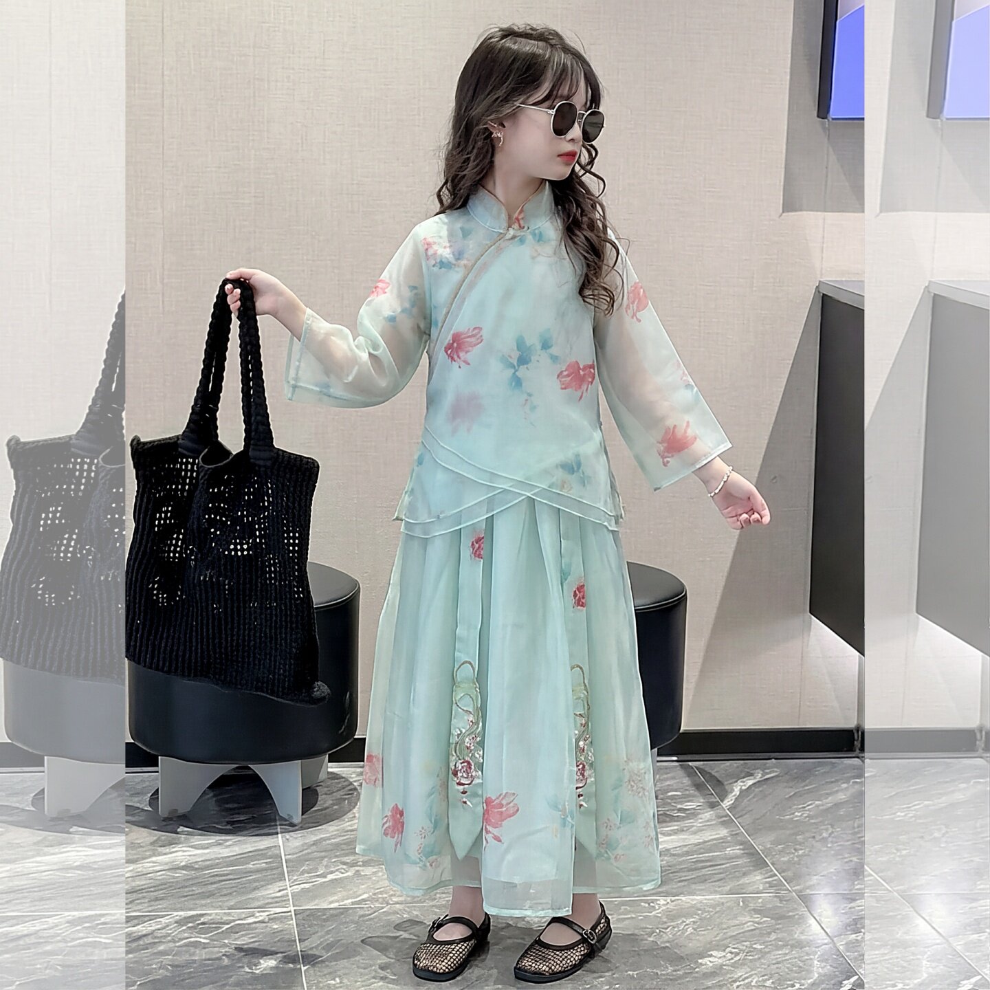 女童夏季汉服套装新款女宝宝中国