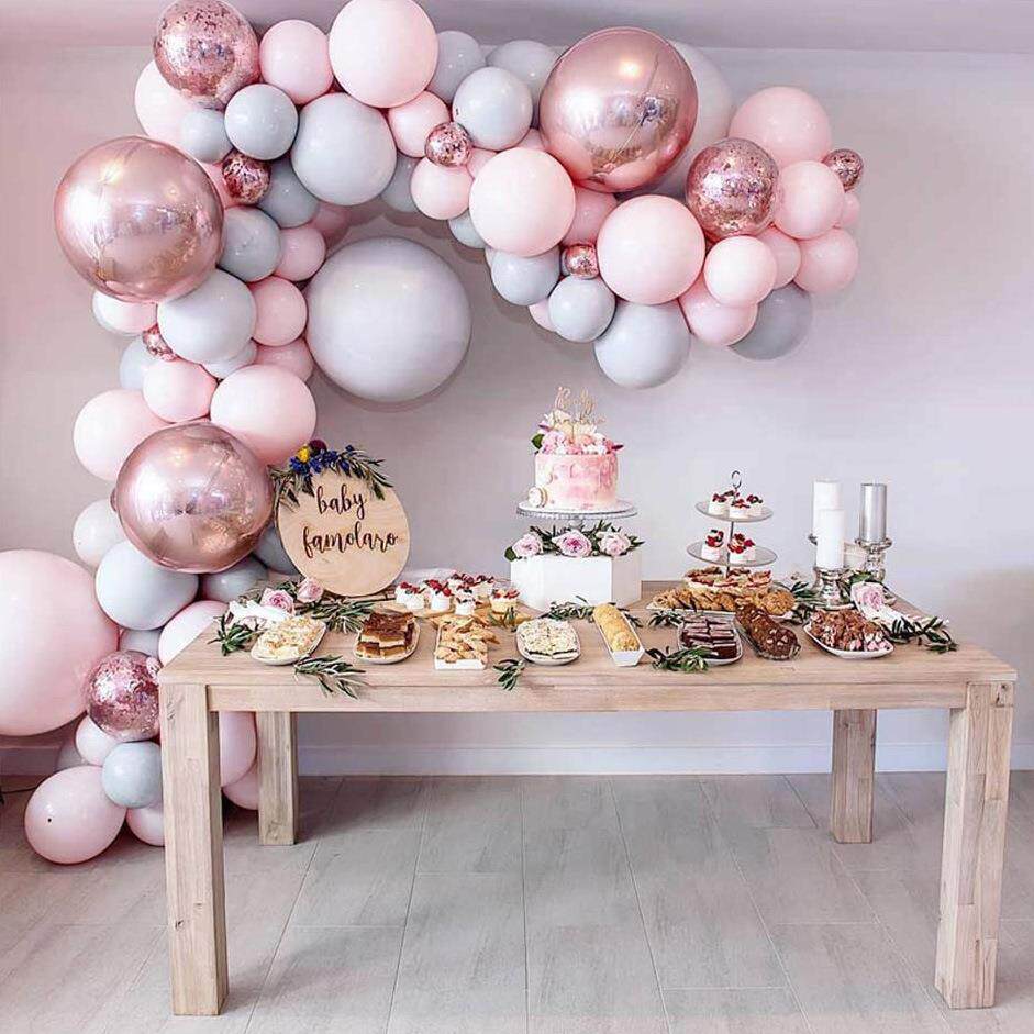 气球链套装组合马卡龙粉色婚庆套餐生日婚房婚礼节日派对装饰气球