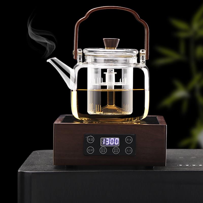 全自动电陶炉专用玻璃蒸煮茶壶套装家用烧水蒸茶壶蒸汽黑茶煮茶器