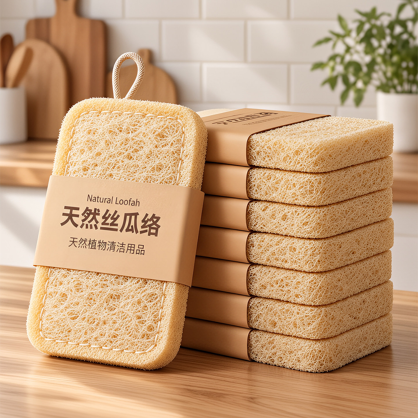天然丝瓜络洗碗百洁布厨房专用丝瓜瓤去油洗碗海绵擦刷锅刷碗神器