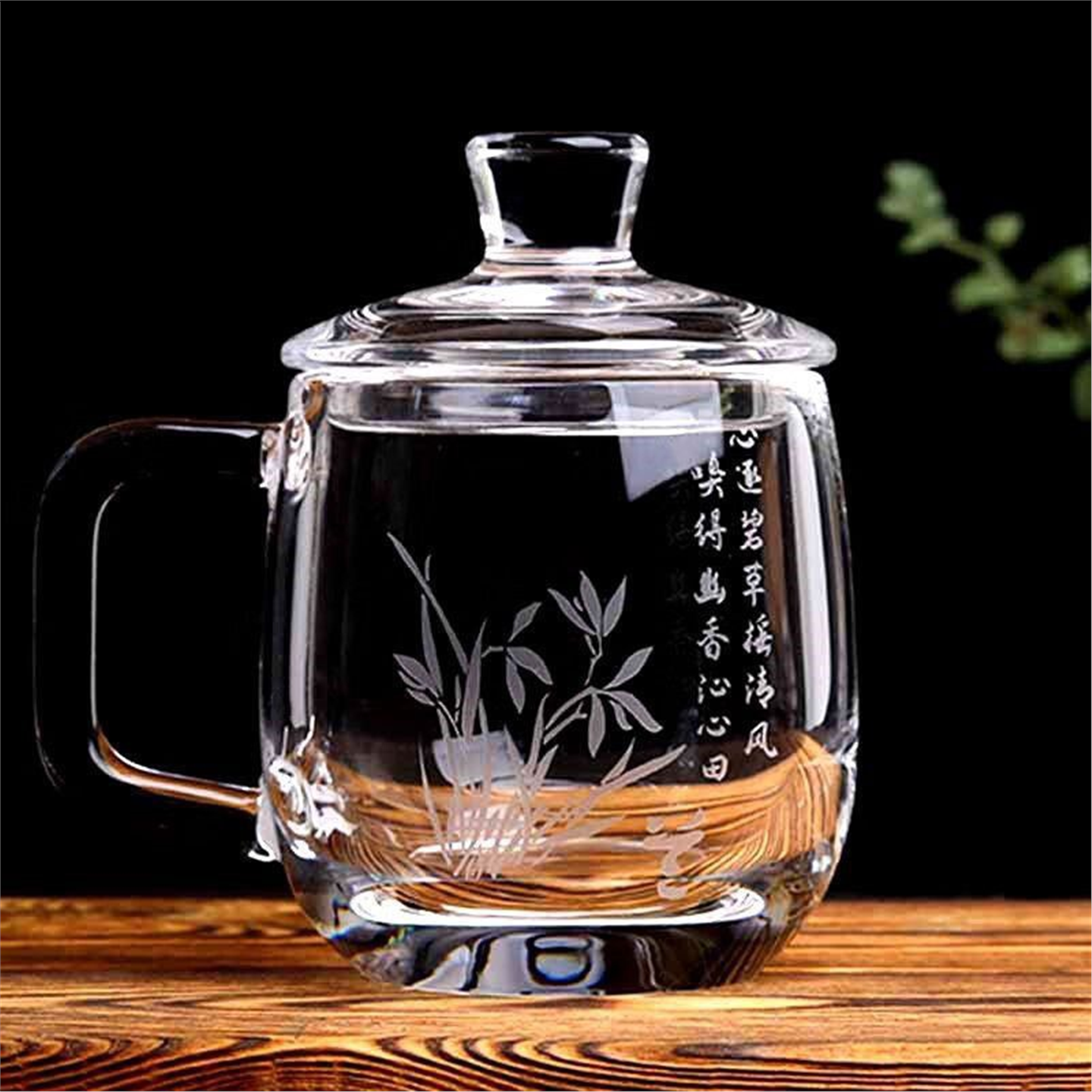 水晶天然矿石带把原梅兰竹