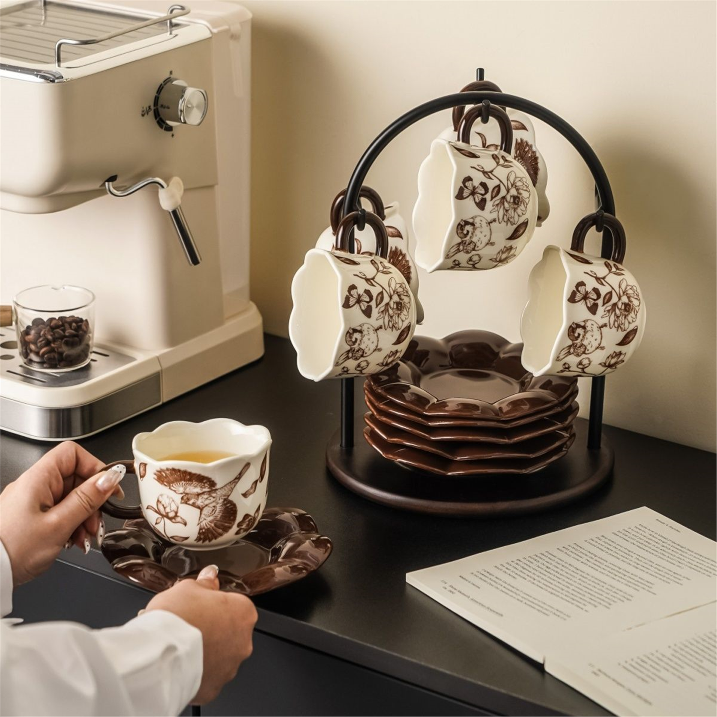 套装杯子高档家用客厅复古咖啡杯陶瓷喝水下午茶古风精致高级轻奢