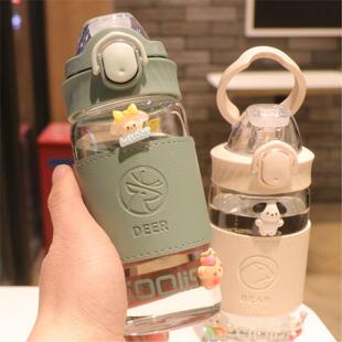 分离玻璃泡茶杯子水女耐高温高杯男生高颜值水杯硼直饮水新款硅