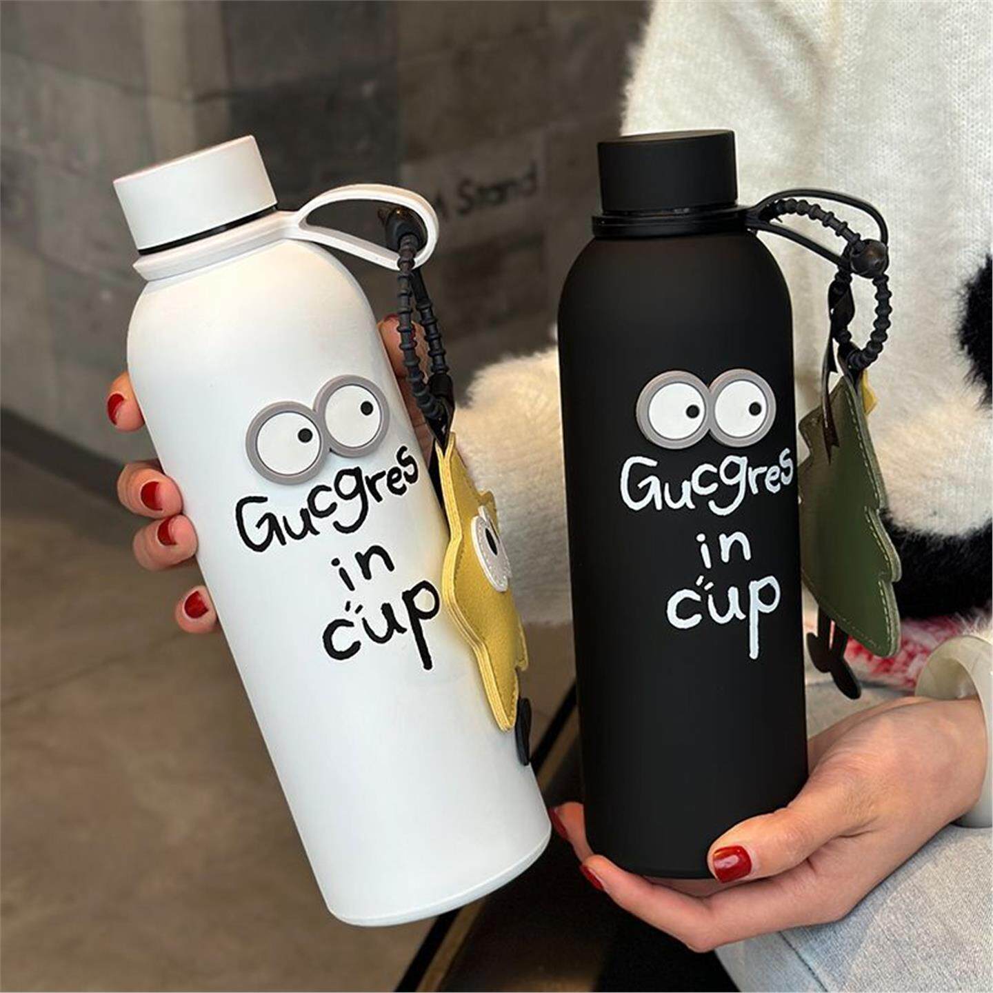 杯子男款保温杯美式ins大容量便携水杯学生不锈钢304高颜值窄口