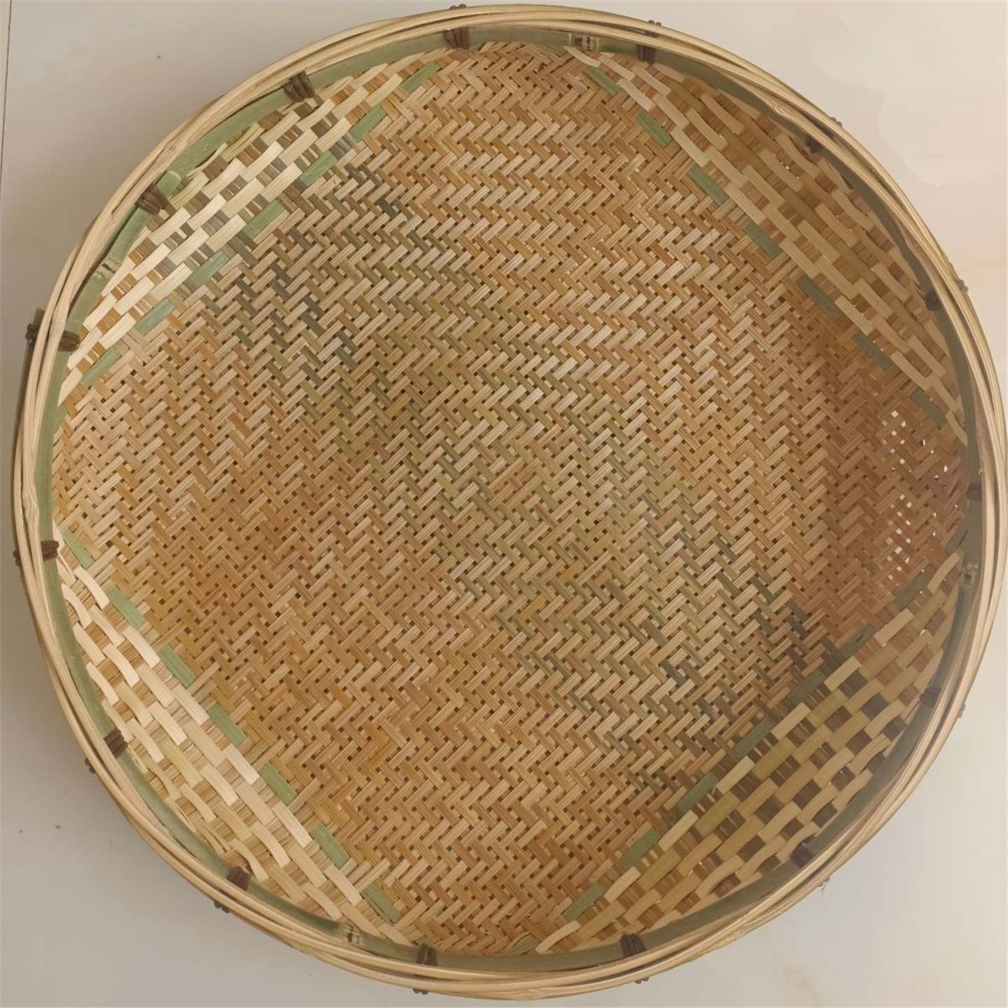 贵州手工竹编簸箕无孔有筛