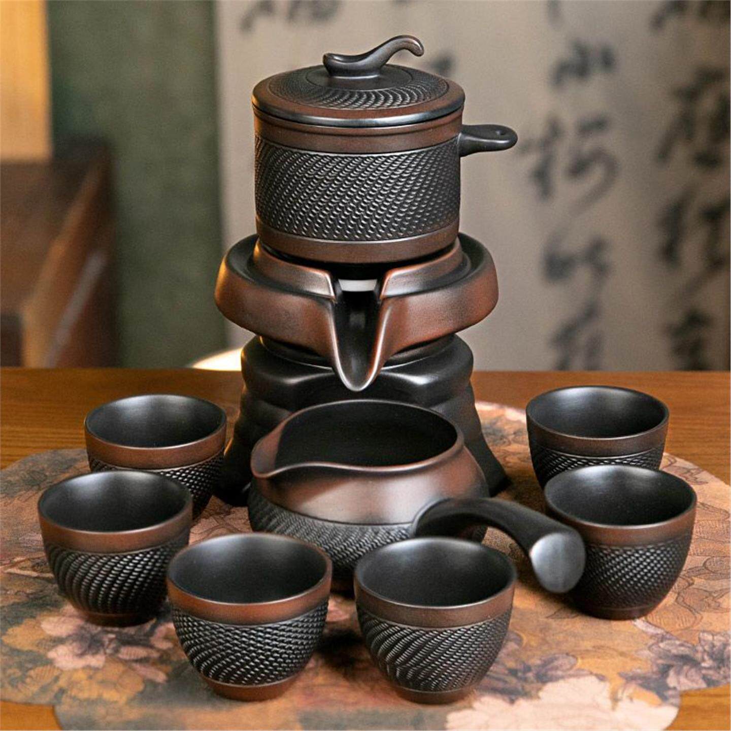 茶具紫陶家用紫砂高档茶壶神器功夫茶杯泡茶刀轻奢套装懒人自动跳