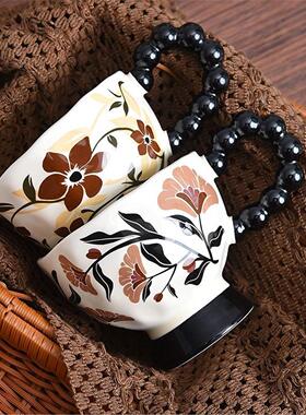 高档豪华复古高贵精致咖啡杯陶瓷收藏品下午茶高脚必备法式