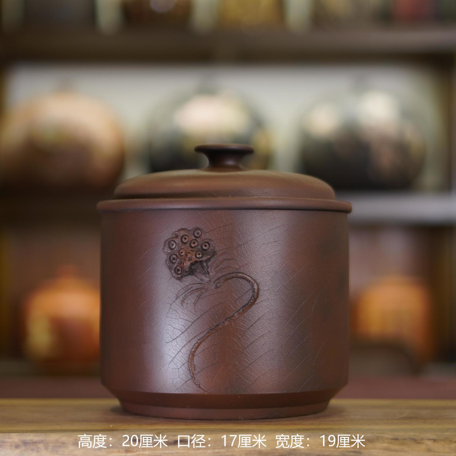 云南建水紫陶纯手工存茶罐