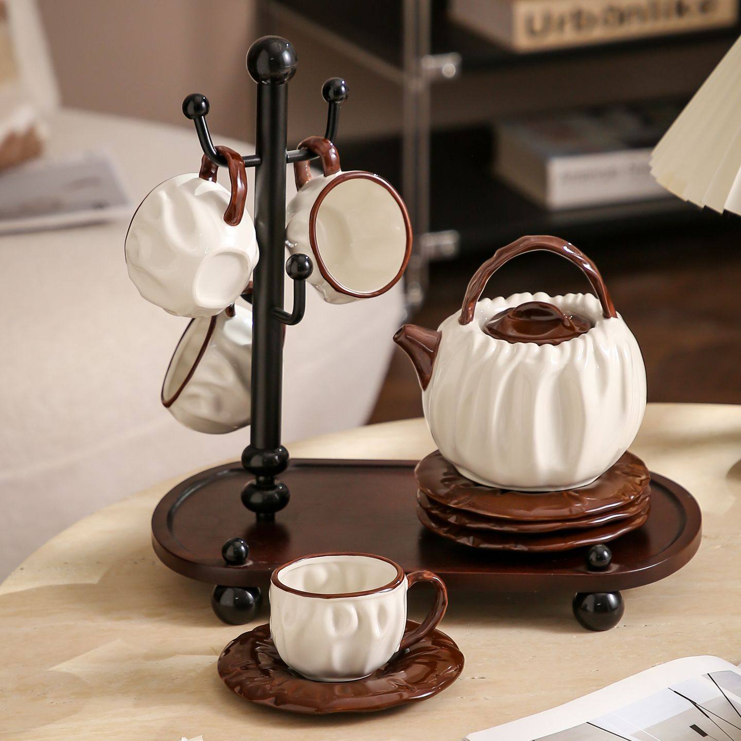 乔迁中古复古杯具法式茶杯碟茶壶咖啡杯新婚套装陶瓷家用待客送礼