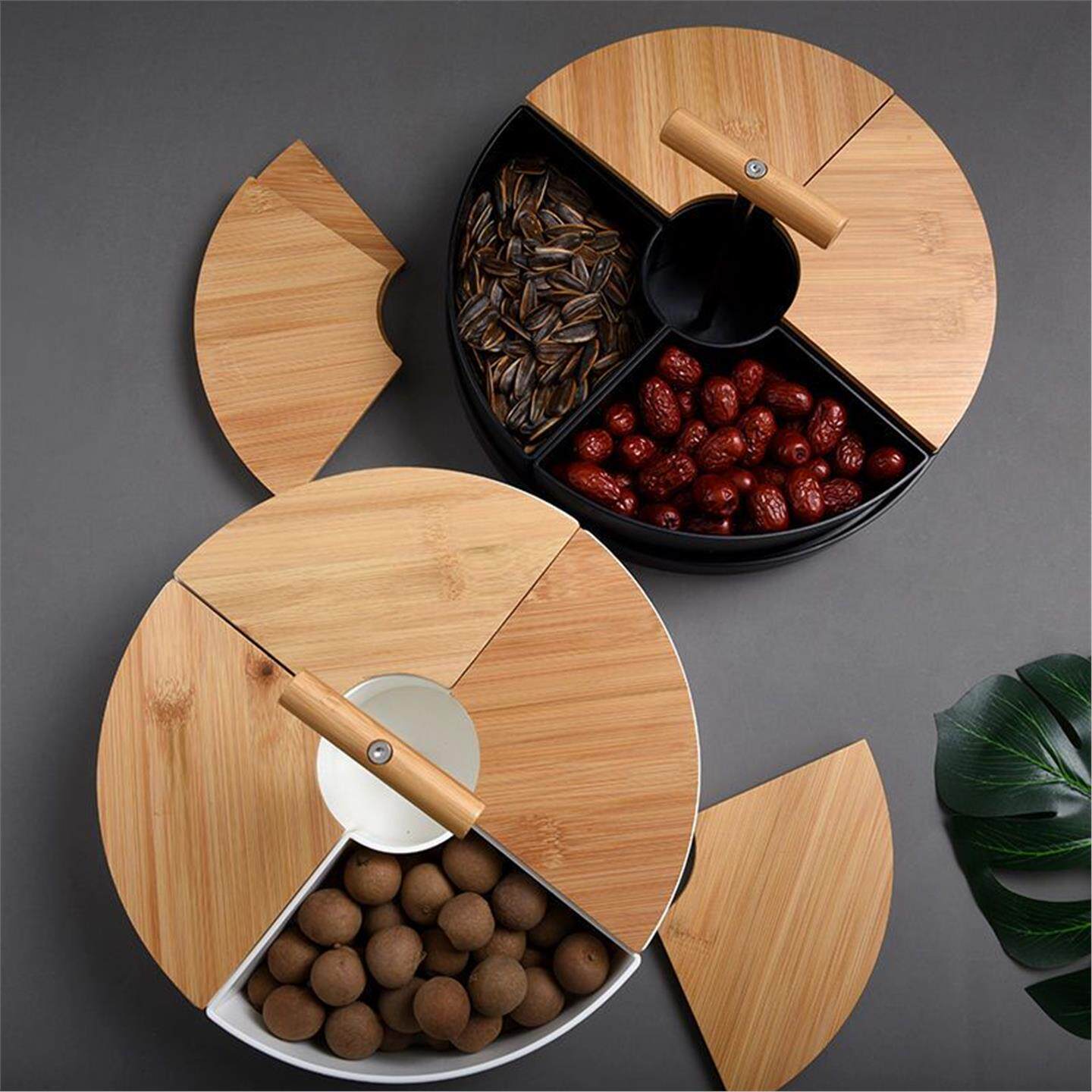 盘干零食年货盘子家用瓜子坚果糖果盒干果客厅分格果盘果盘盘茶几