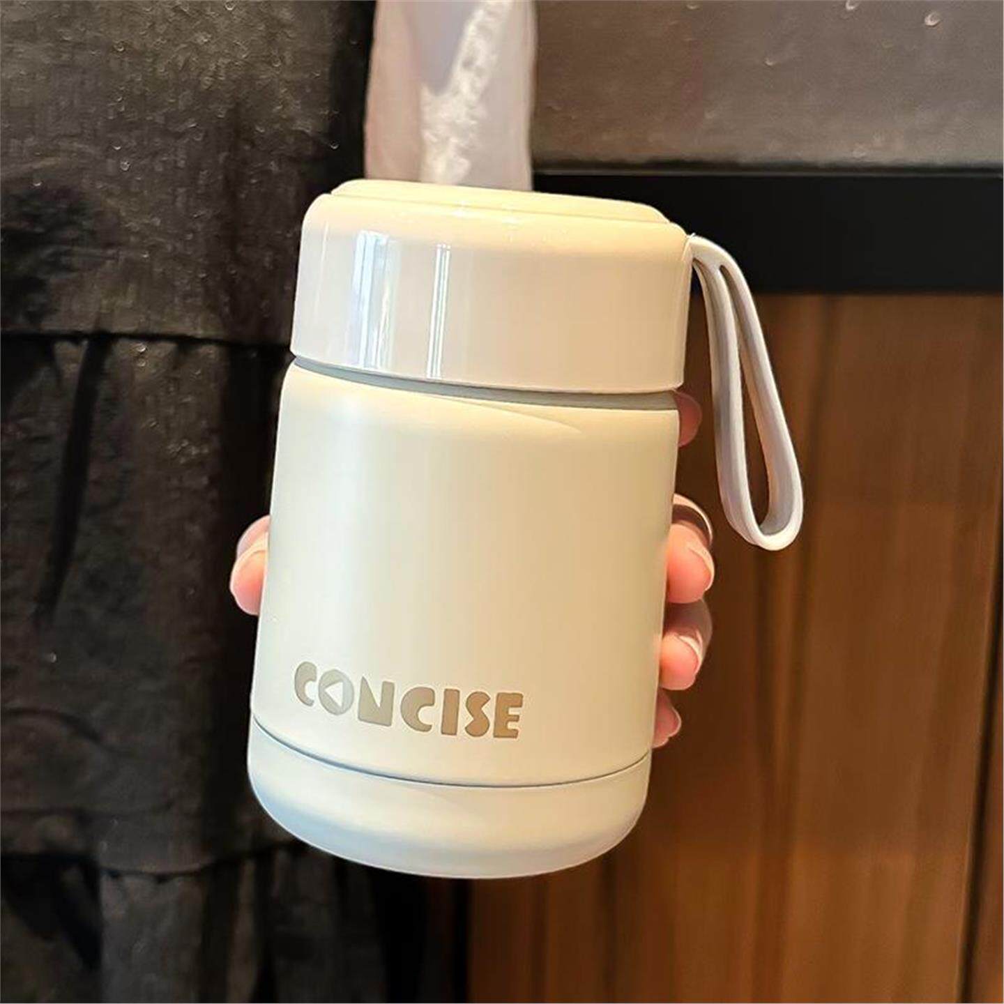 304口径牛奶咖啡粥保温杯女生宽大早餐水杯子高颜值不锈钢豆浆杯