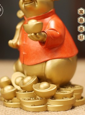 全黄铜老鼠摆件鼠你有财助运气高级感小众家里桌面客厅玄关装饰品