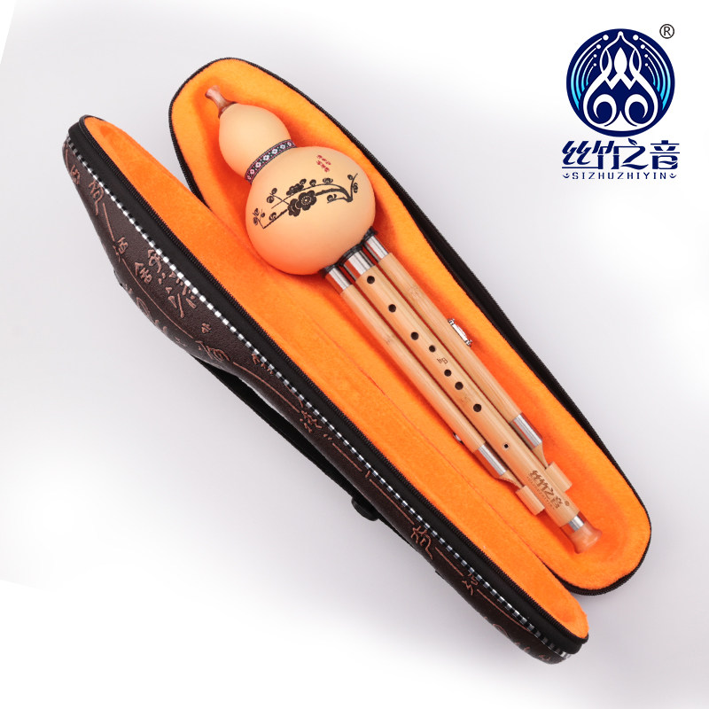 葫芦丝C调降b调F调儿童学生专用楠竹九孔葫芦丝演奏云南名族乐器