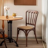 美式 乡村拿破仑椅实木餐椅家用靠背椅白蜡木酒店餐厅咖啡厅竹节椅
