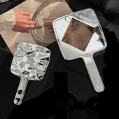 级感手持小镜子女随身携带精致便携手拿化妆镜面补妆手柄镜