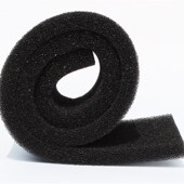 包邮 黑色生化棉 鱼缸水族箱过滤密中粗孔 海棉过滤材料 过滤棉
