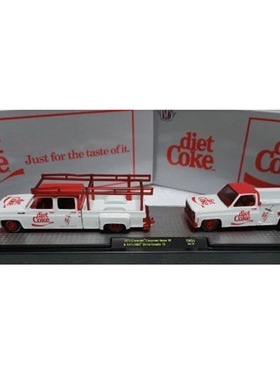 M2 1:64 雪佛兰皮卡车Chevrolet 1973 GMC 1975可乐涂装汽车模型