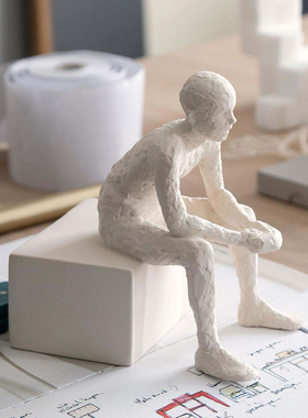 丹麦Kahler北欧陶艺雕塑摆件家居饰品书房办公桌创意人像书挡装饰