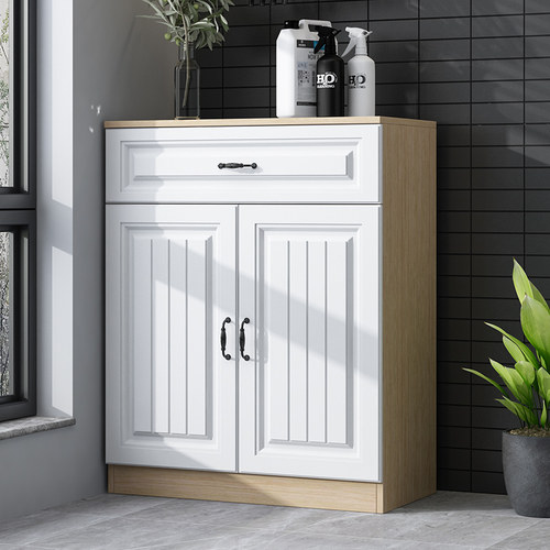 实木阳台储物柜收纳柜置物落地防晒柜子飘窗柜大容量鞋柜矮柜地柜