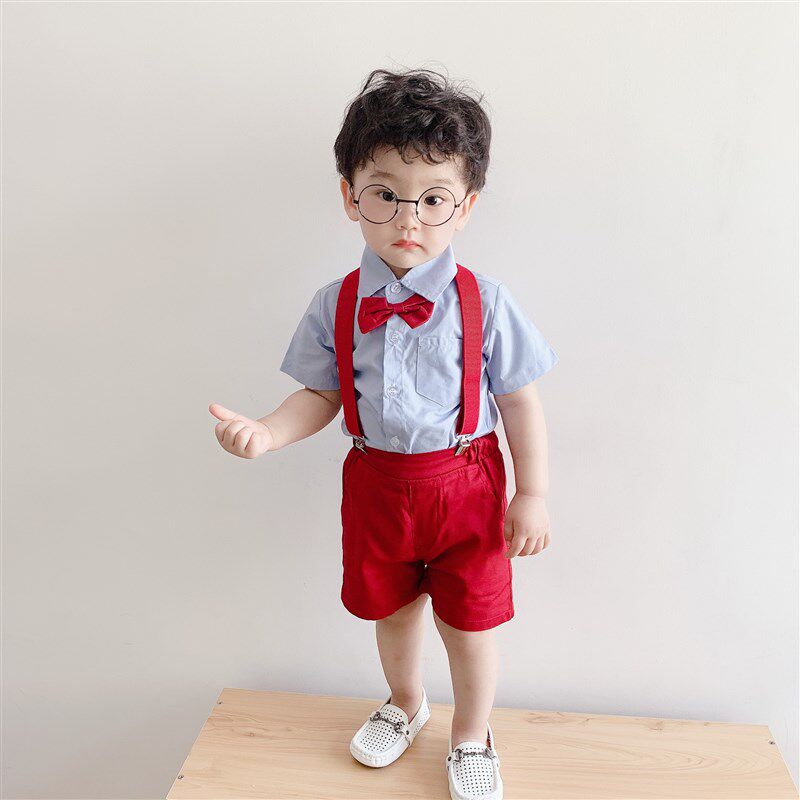 一岁男童礼服宝宝周岁花童婚礼礼服儿童英伦风西装婴儿生日套装