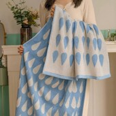 雨滴提花纯棉浴巾男士 家用洗澡裹巾高档全棉a类柔软吸水 成人女款