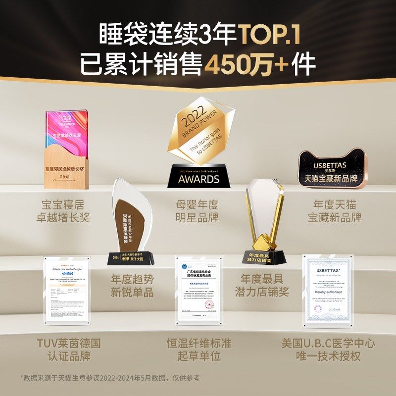 贝肽斯【肽柔】婴儿睡袋春秋冬款恒温分腿宝宝儿童防踢被四季通用