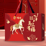 乐事/百草味马上有福坚果礼盒春节送礼长辈团购饼干礼盒混合干果