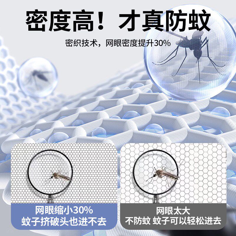 卧室U型蚊帐全罩式家用2024新款三开门儿童防摔加粗加厚支架杆