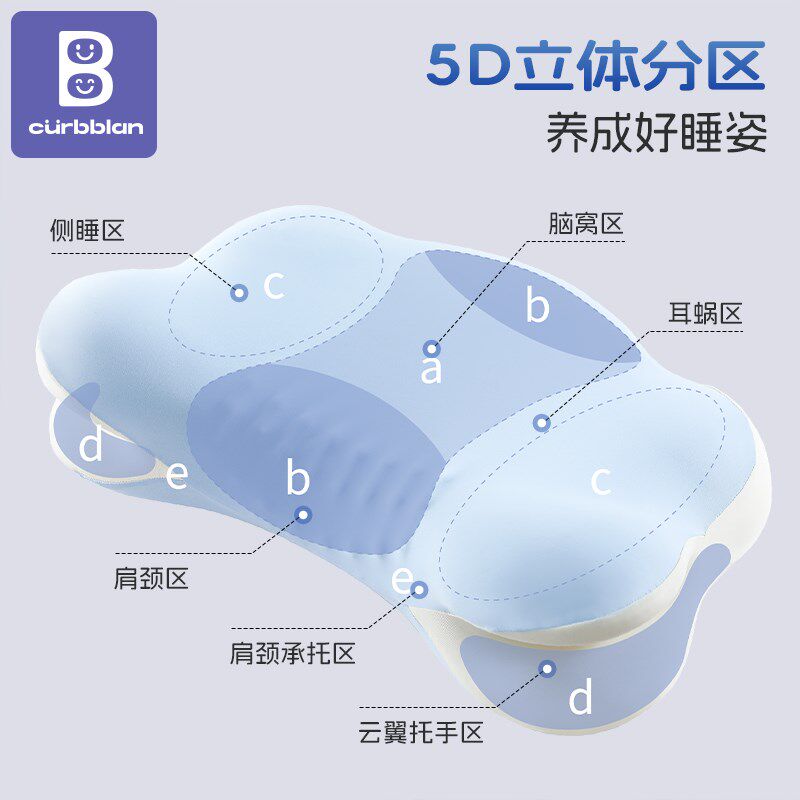 儿童枕头3到6岁以上四季通用宝宝小学生护颈成长专用枕记忆棉透气